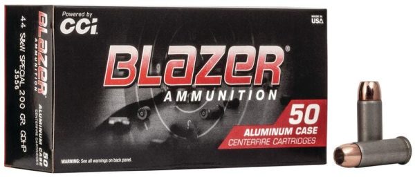 Cci blazer aluminum handgun ammunition. 44 spl 200 gr hp 920 fps 50/ct