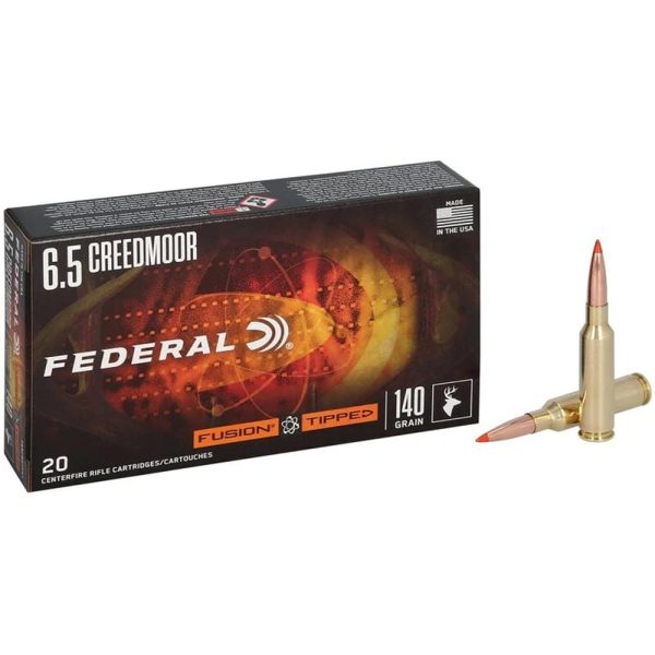 Federal fusion tipped rifle ammunition 6. 5 creedmoor 140gr pt 2700 fps 20/ct