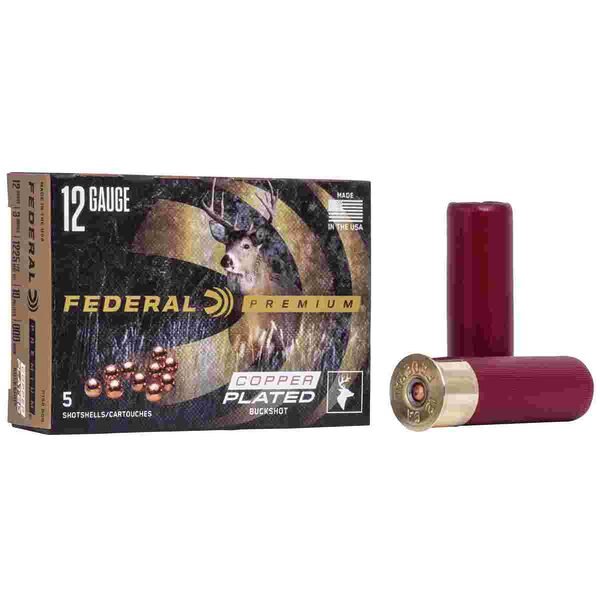 Federal premium vital-shok 12 ga 3" 10 plts #000 1225 fps 5/ct