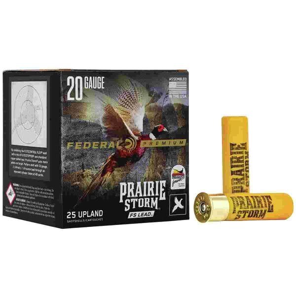 Federal prairie storm fs lead shotshells 20 ga 3" 1oz #6 25/ct