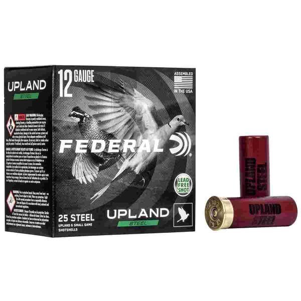 Federal upland steel shotshells 12ga 2-3/4" 1-1/8 oz #7. 5 25/ct