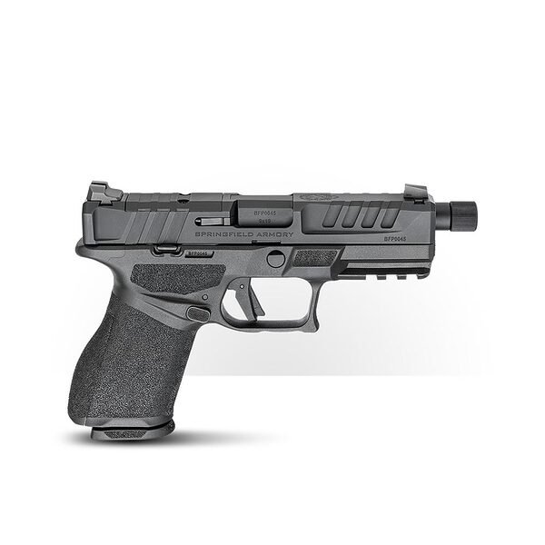 Springfield armory echelon 4. 0c handgun 9mm luger 15rd (1) & 18rd (1) magazines 4. 7". 5x28 threaded barrel black 3-dot tritium