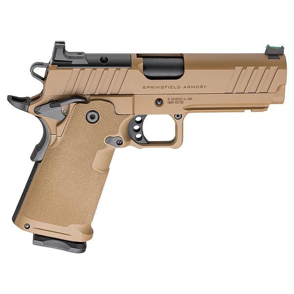 Springfield 1911 ds prodigy comp handgun 9mm luger 10rd magazines(2) 4. 25'' barrel coyote brown