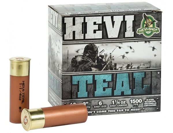 Hevi-shot hevi-teal shotshells 12 ga 3" 1-1/4 oz 1500 fps #6 25/ct