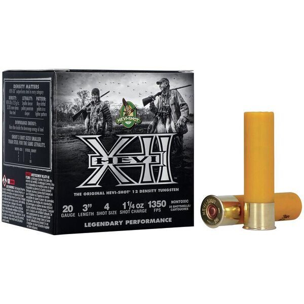 Hevi-shot hevi-xii shotshells 20 ga 3" 1. 25 oz 1350 fps #4 25/ct