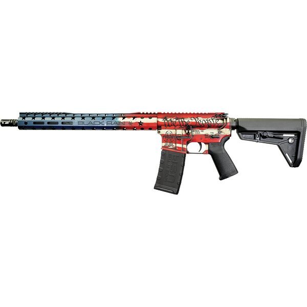 Black rain ordnance spec+ patriot rifle 5. 56mm 30rd magazine 16" barrel old glory "we the people" finish