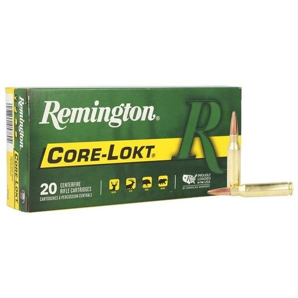 Remington core-lokt rifle ammunition. 260 rem 140 gr psp 2750 fps 20/ct