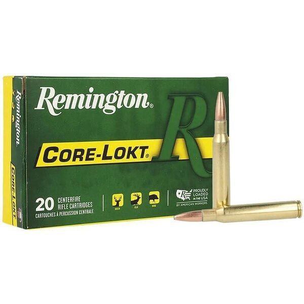 Remington core-lokt rifle ammunition. 280 rem 140 gr psp 3000 fps 20/ct