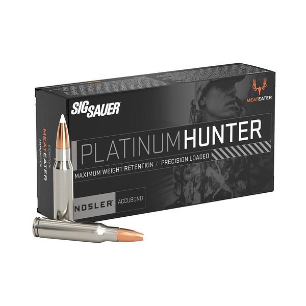 Sig sauer platinum hunter accubond rifle ammunition. 270 win 150gr pt 3200 fps 20/ct