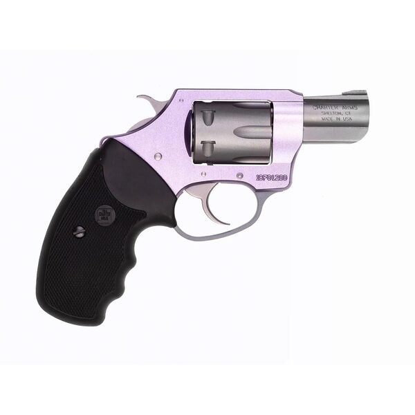 Charter arms lavender lady handgun. 22 lr 8rd capacity 2" barrel lavender with full size black grip