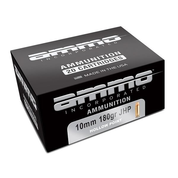 Ammo inc signature handgun ammunition 10mm auto 180 gr jhp 1195 fps 20/ct