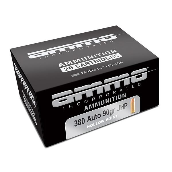 Ammo inc signature handgun ammunition. 380 auto 90gr jhp 980 fps 20/ct