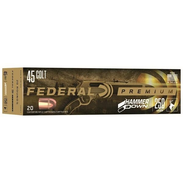 Federal hammer down rifle ammunition. 45 colt  250 gr sp 1025 fps 20/ct