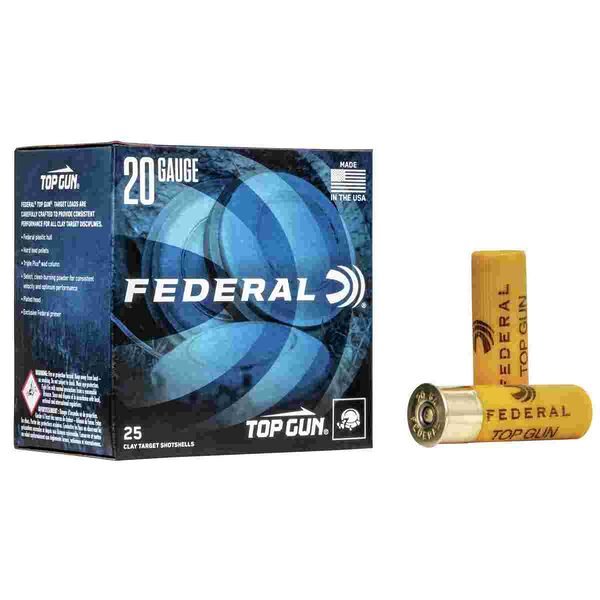 Federal top gun shotshells 20ga 2-3/4" 7/8oz 1210 fps #7. 5 25/ct