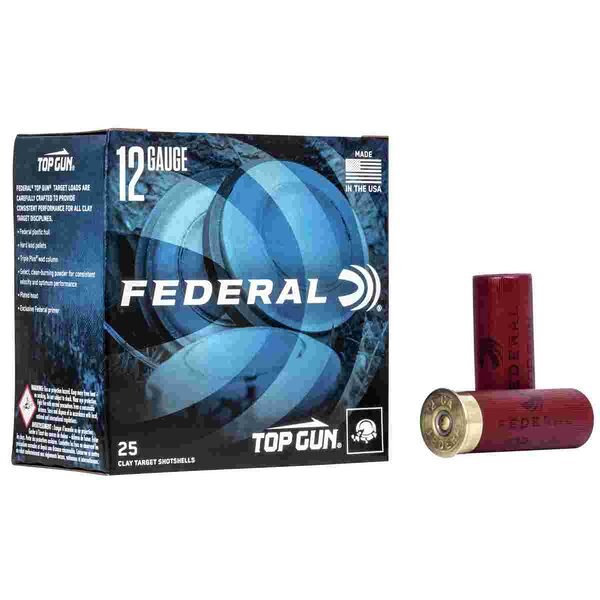 Federal top gun target shotshells 12 ga 2 3/4" 1 1/8 oz #8 1145 fps 25/ct