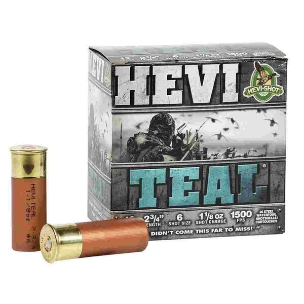 Hevi-shot hevi-teal shotshells  20 ga 3" 7/8oz 1500 fps #6 25/ct