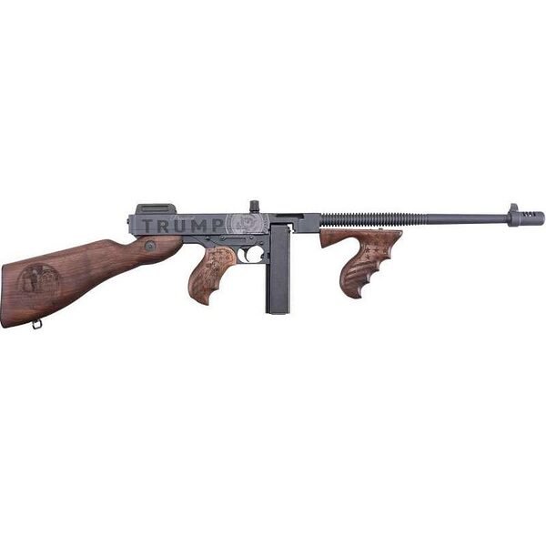 Auto ordnance trump save america 1927a-1 rifle. 45 cal 20rd magazine & 50rd drum magazine 16. 5" barrel black walnut