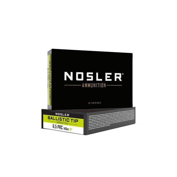 Nosler ballistic tip rifle ammunition 6. 5 prc 140gr bt 2900 fps 20/ct