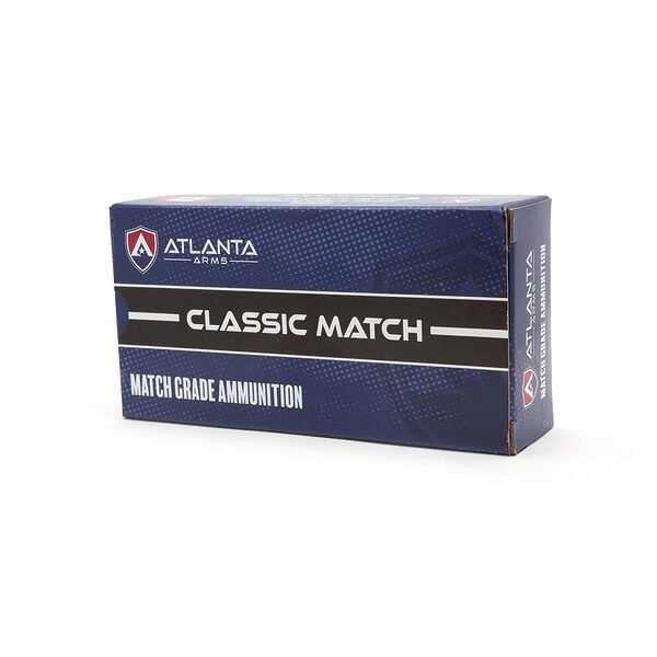 Atlanta arms classic match handgun ammunition 9mm luger 124gr 230gr fmj 1060 fps 50/ct