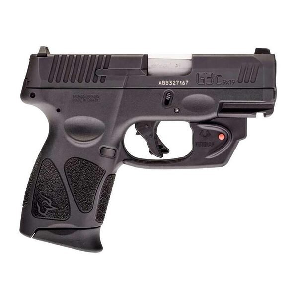 Taurus g3c handgun 9mm 3 12/rd magazines 3. 26" barrel black viridian laser