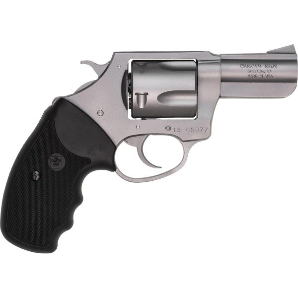 Charter arms bulldog handgun 44 spl 5/rd capacity 2. 5" barrel silver with black grip
