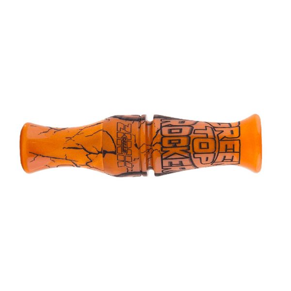 Zink green top rocker duck mouth call orange marbleade
