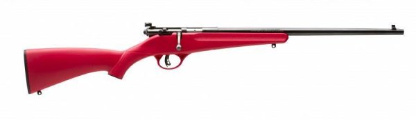Savage rascal single shot rifle. 22lr 1rd capacity 16. 125" barrel red stock