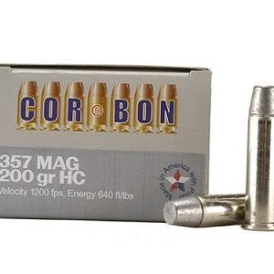 Cor-bon handgun ammunition. 357 mag 200 gr hc 1150 fps 20/box