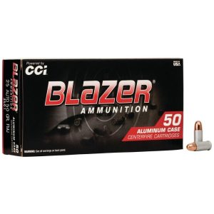Cci blazer aluminum handgun ammunition. 25 acp 50 gr fmj 755 fps 50/box