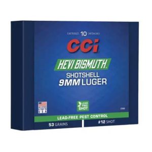 Cci hevi bismuth centerfire shotshell 9mm luger 43gr #11 950 fps 10/ct