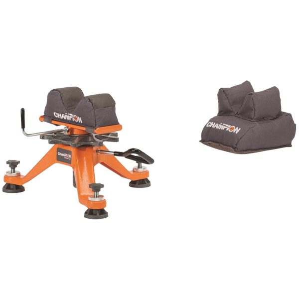 Champion tri-stance rest with rear bag