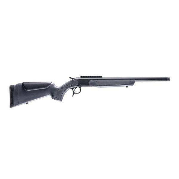 Cva scout single shot rifle. 243 win 20" threaded blued barrel grey stock 0 moa pic rail