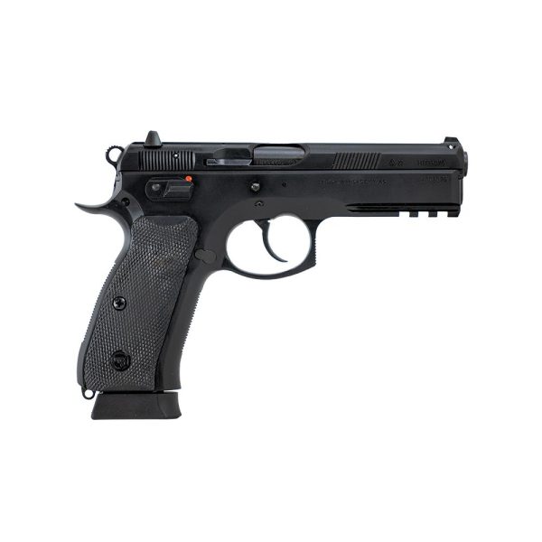 Cz 75 sp-01 handgun 9mm luger 19rd magazine 4. 6" barrel steel frame fixed sights manual safety