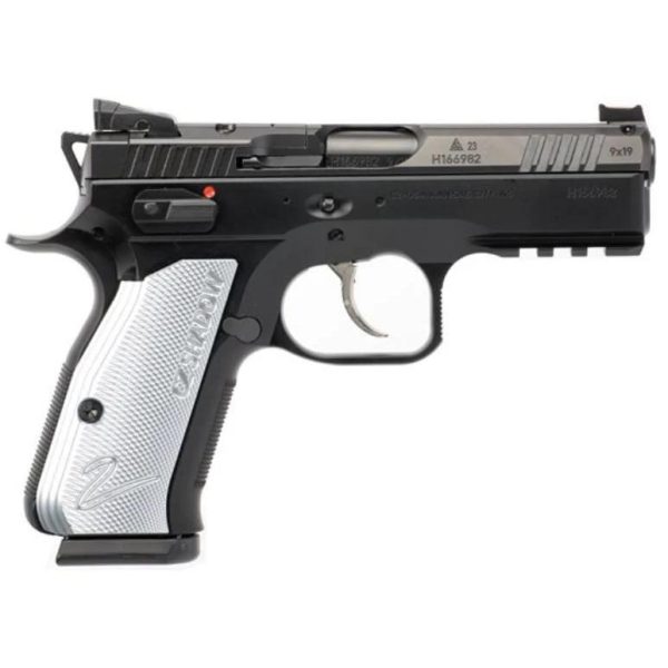 Cz 75 shadow 2 compact optic ready handgun 9mm luger 15rd magazines(2) 4" barrel aluminum grips
