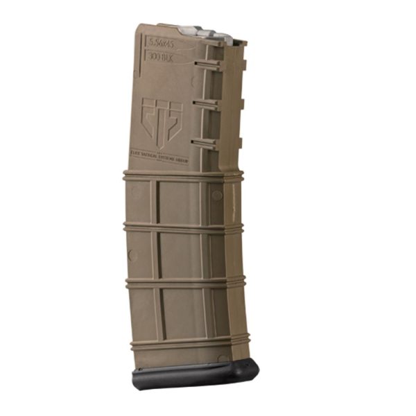 Elite tactical systems ar-15 rifle magazine fde nylon. 223/5. 56 blk 30/rd