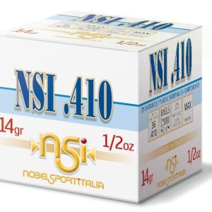 Nobel sport shotshells. 410 ga 2-1/2" 1/2 oz 1240 fps #7. 5 25/ct