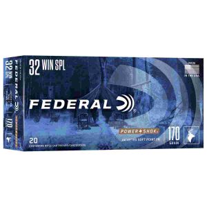 Federal power-shok rifle ammunition. 32 win special 170 gr fnsp 2250 fps - 20/ct