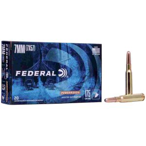Federal power-shok rifle ammunition 7mm mauser 175 gr rnsp 2390 fps - 20/ct