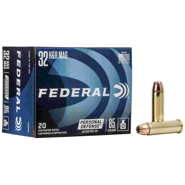 Federal personal defense handgun ammunition. 32 h&r magnum hp 85 gr 20/box
