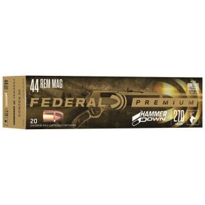 Federal hammer down rifle ammunition. 44 rem mag 270 gr sp 1715 fps 20/ct