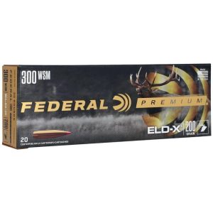 Federal premium eld-x rifle ammunition. 300 wsm 200gr pt 2820 fps 20/ct