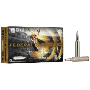 Federal premium vital-shok rifle ammunition 7mm rem mag 140 gr tbt 3150 fps - 20/ct