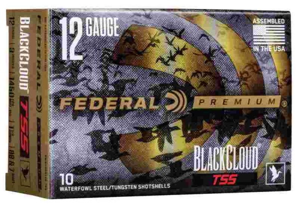 Federal black cloud tss shotshells 12ga 3" 1-1/4oz 1450 fps #bb #7 10/ct