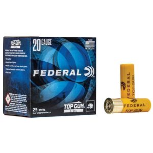 Federal top gun steel shotshells 20ga 2-3/4" 7/8oz #7 1214 fps 25/ct