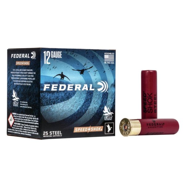 Federal speed-shok high velocity steel 12ga 3-1/2" 1-3/8oz t ammo 25rd