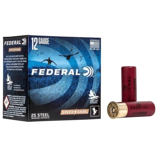 Federal speed-shok high velocity shotshells 12ga 3" 1-1/8oz 1550 fps #1 shot 25ct