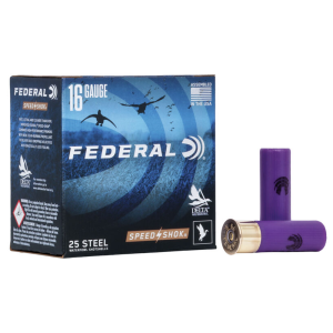Federal speed-shok high velocity steel 16ga 2-3/4" 15/16oz 2 ammo 25rd