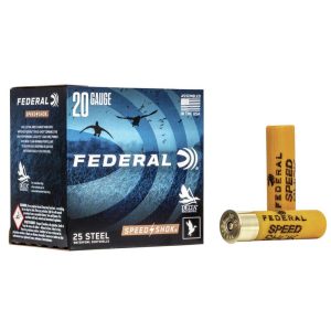 Federal speed-shok high velocity steel 20ga 3" 7/8oz 1 ammo 25rd