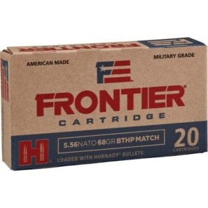 Hornady frontier nato rifle ammunition 5. 56mm 68 gr bthp-match 20/ct