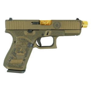 Glock 19 gen 5 custom "trump" compact handgun 9mm luger 15rd magazines (3) 4. 6" threaded barrel austria